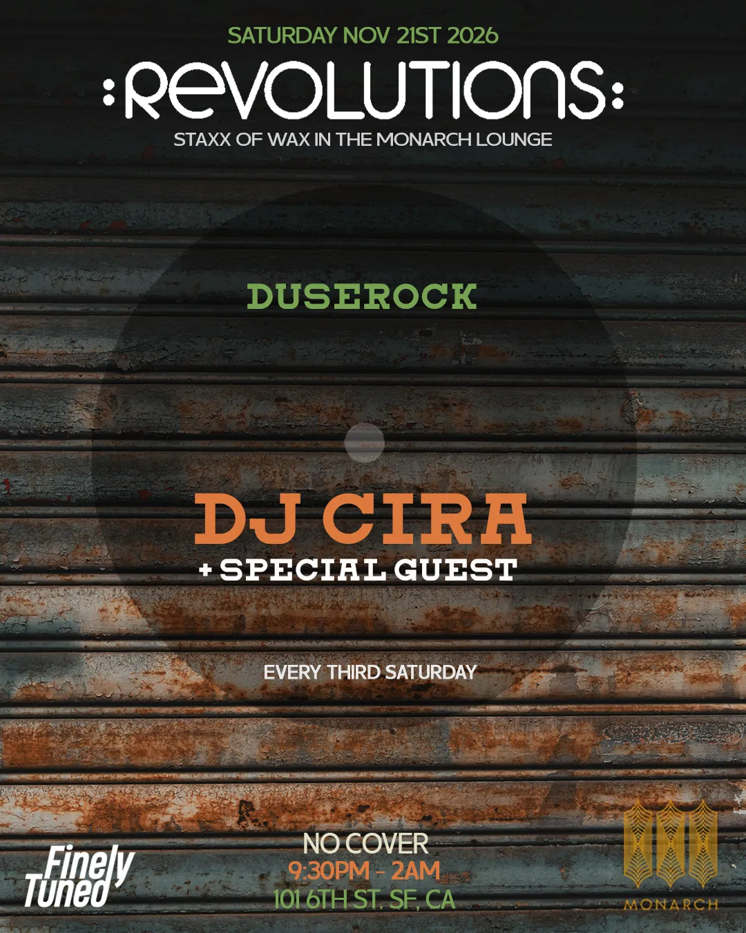Revolutions: Staxx Of Wax - Duserock, DJ Cira flyer