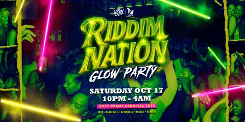 Riddim Nation Glow Party: Tony X flyer