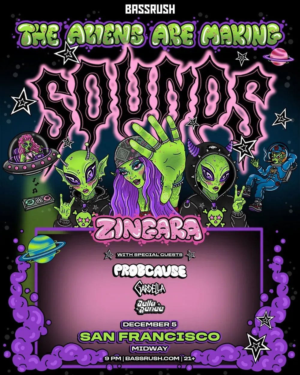 Zingara - The Girls Are Making Riddim Tour w/ProbCause, Gardella, Bella Renee flyer