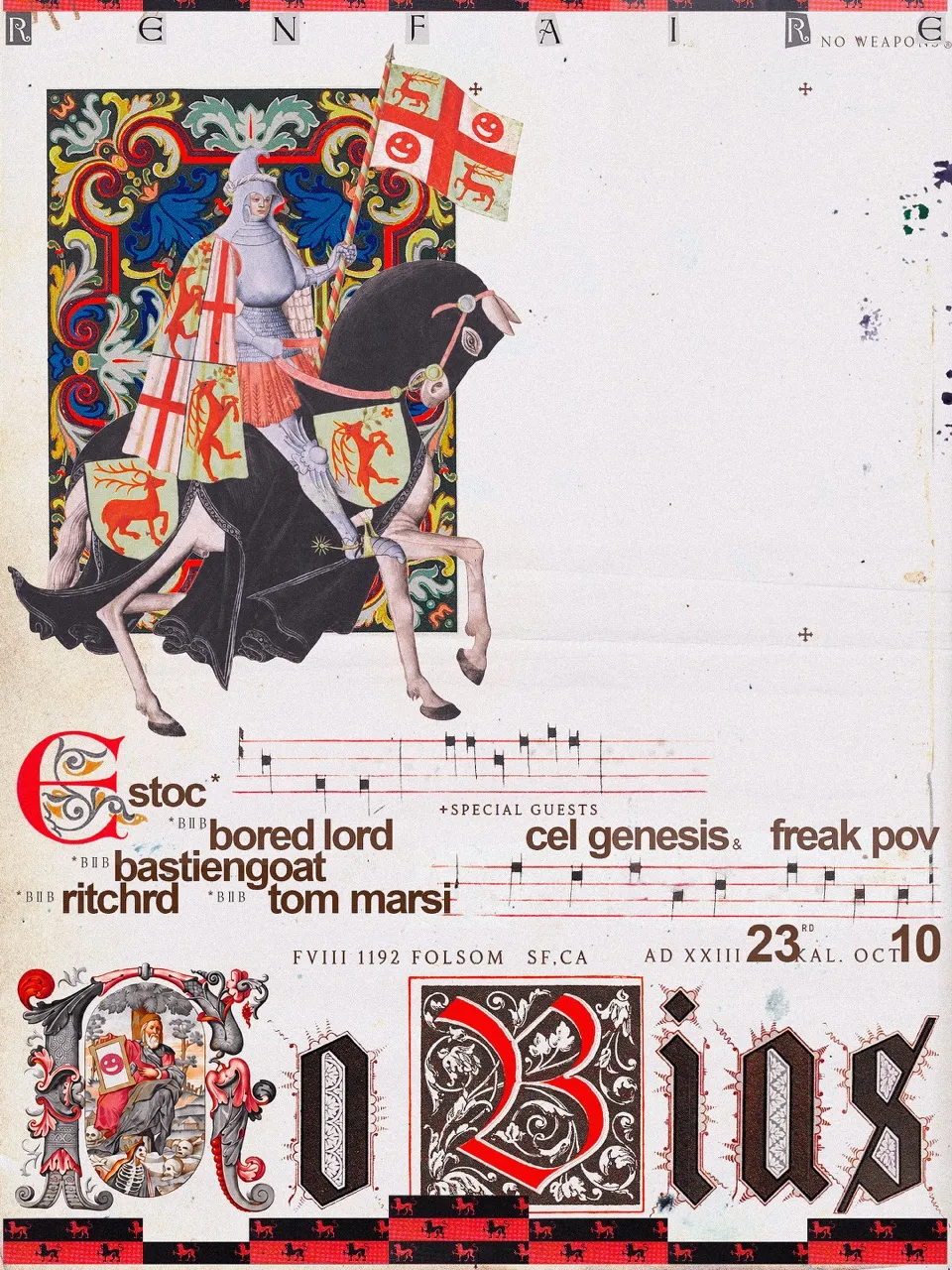 No Bias Ren Faire Ft. Estoc, Bored Lord, bastiengoat, RITCHRD, Tom Marsi flyer